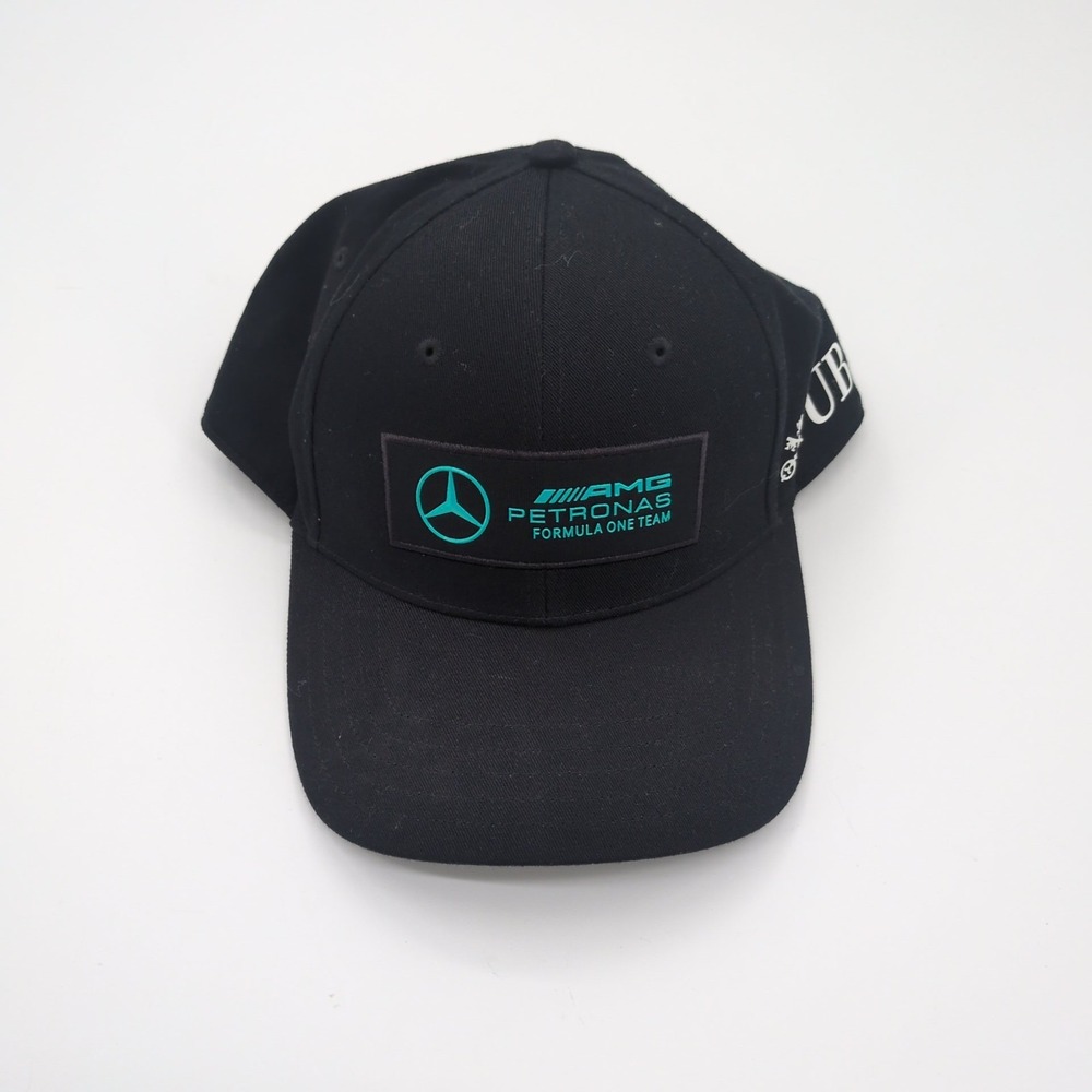 Adidas MERCEDES AMG Petronas Formula One F1 Racing Team Hat Cap Black UBS Sponso